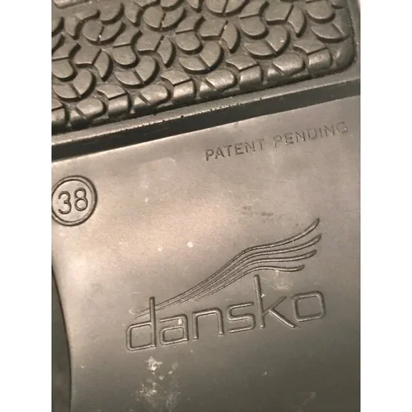 Dansko Professional Clogs Womens 38 Black Metallic Stripe Comfort Nursing Shoes - Picture 6 of 9